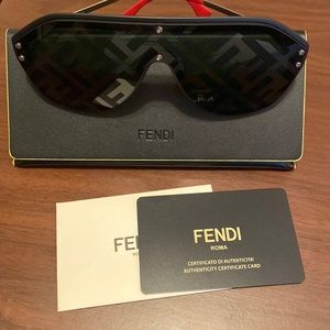 Mens (Unisex) Fendi FF Logo Lens Sunglasses